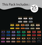 Unwynd Acrylic Colors Metallic - 25 colors x 50 ml
