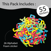 Unwynd Capital Alphabet Foam Stickers - Pack of 55