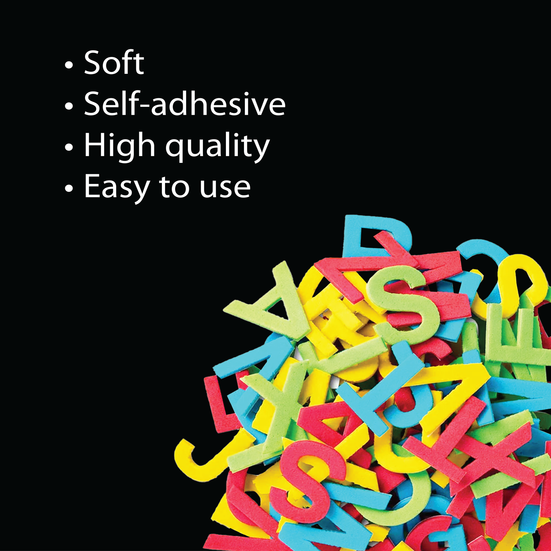 Unwynd Capital Alphabet Foam Stickers - Pack of 55