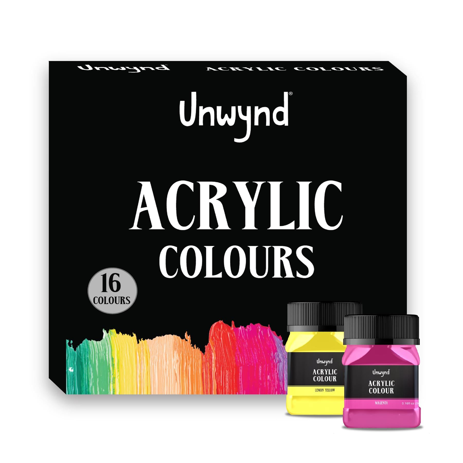 Unwynd Acrylic Colors - 16 colors x 50 ml