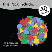 Unwynd Geometric Shapes Felt Stickers - Pack of 40
