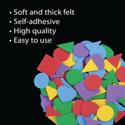 Unwynd Geometric Shapes Felt Stickers - Pack of 40