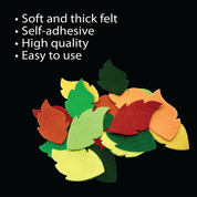 Unwynd Leaves Felt Stickers - Pack of 40