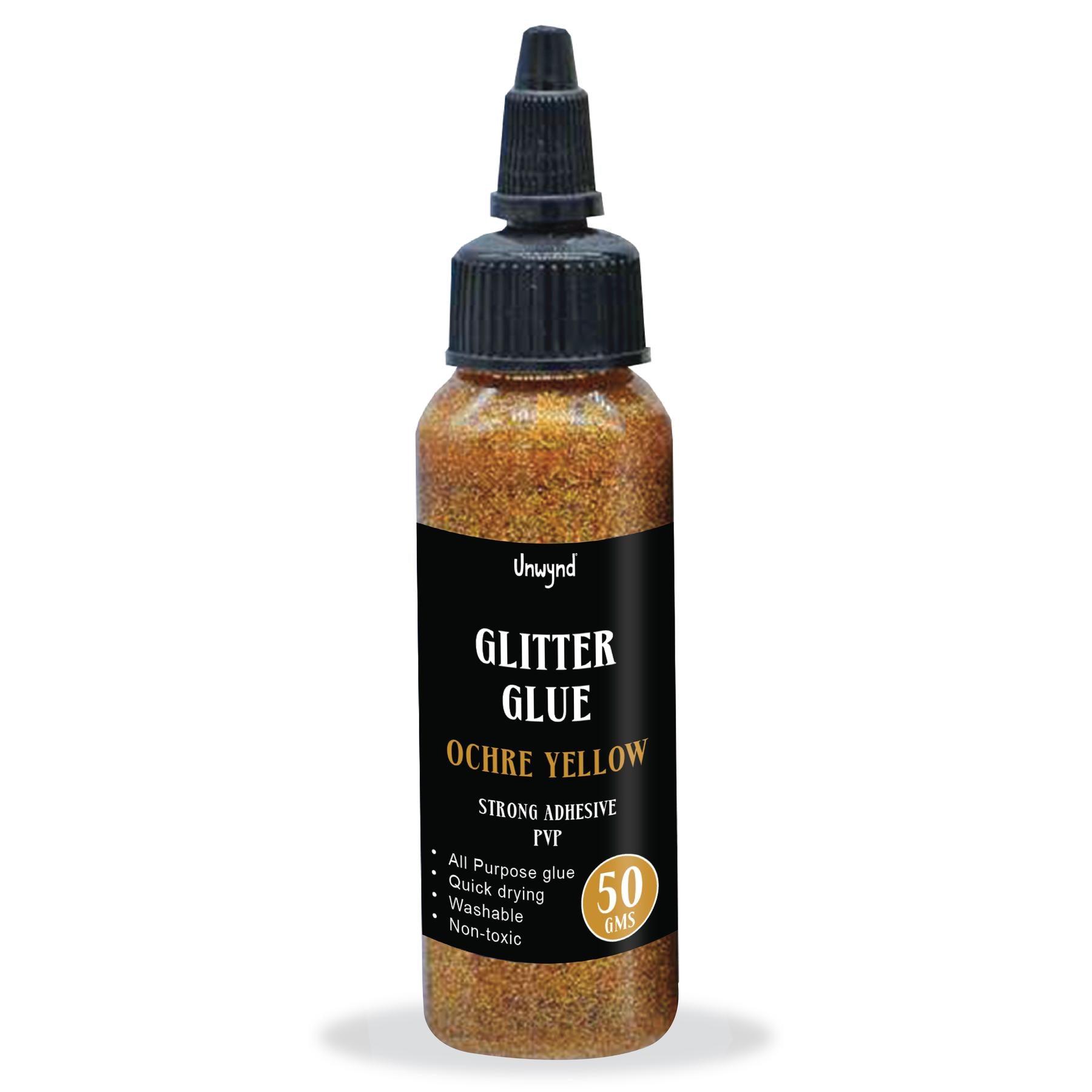 Unwynd Glitter Glue Ochre Yellow - 50gms
