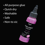 Unwynd Glitter Glue - Extra Sparkle- Pink + Silver - 50gms