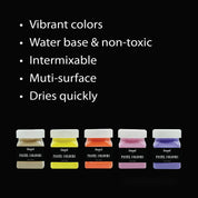 Unwynd Acrylic Colors Pastel - 12 colors x 50 ml