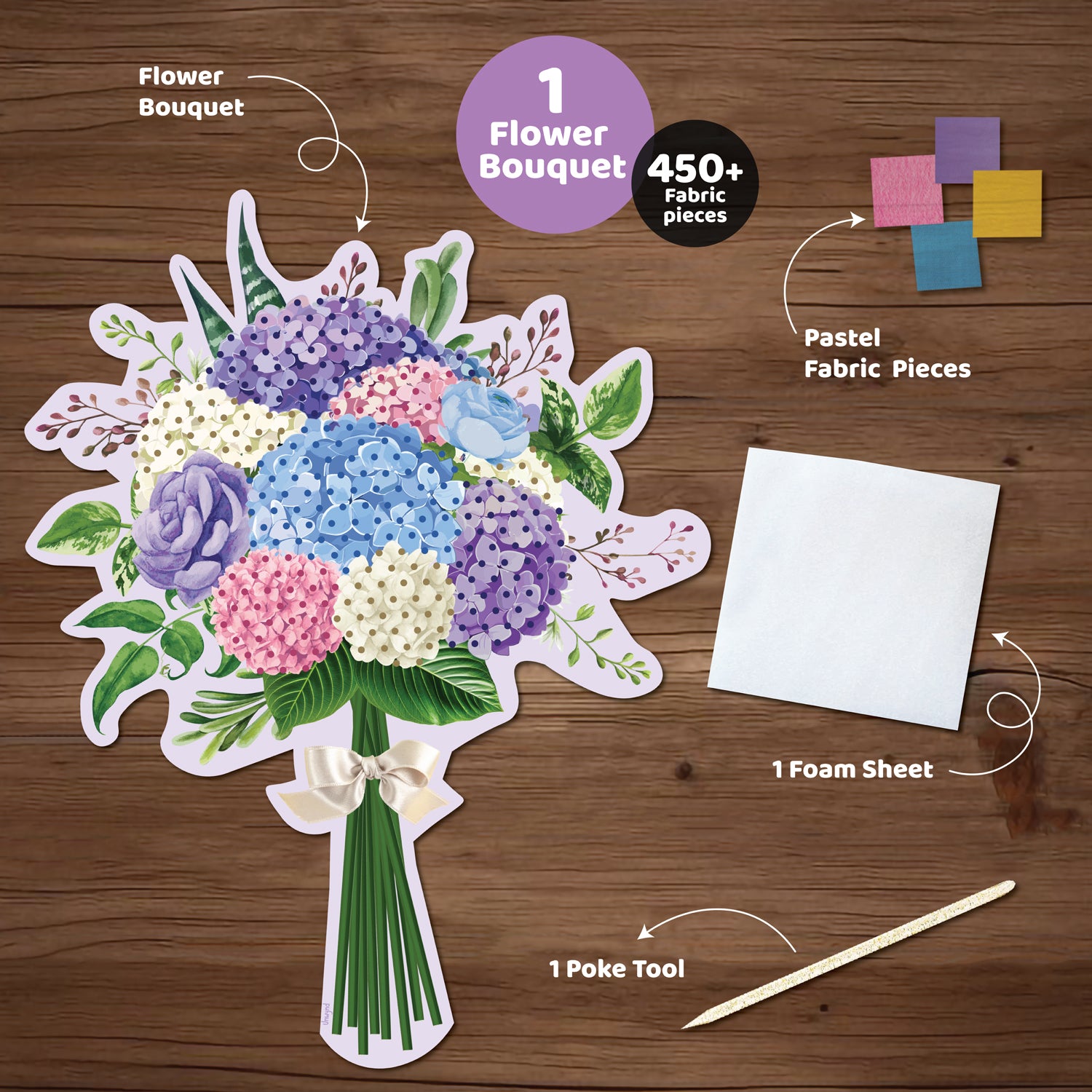 Unwynd - Poke Art Hydrangea Flower craft kit