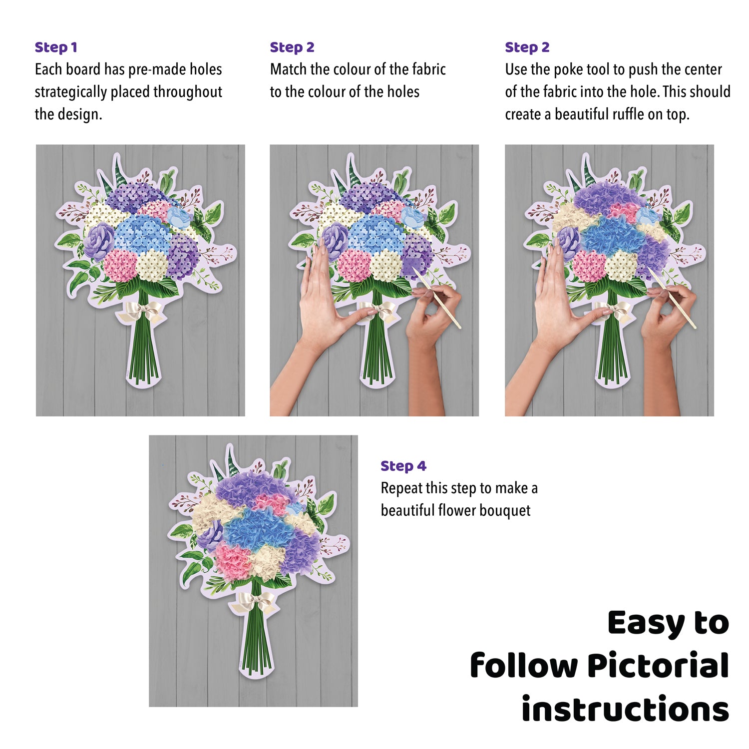 Unwynd - Poke Art Hydrangea Flower craft kit