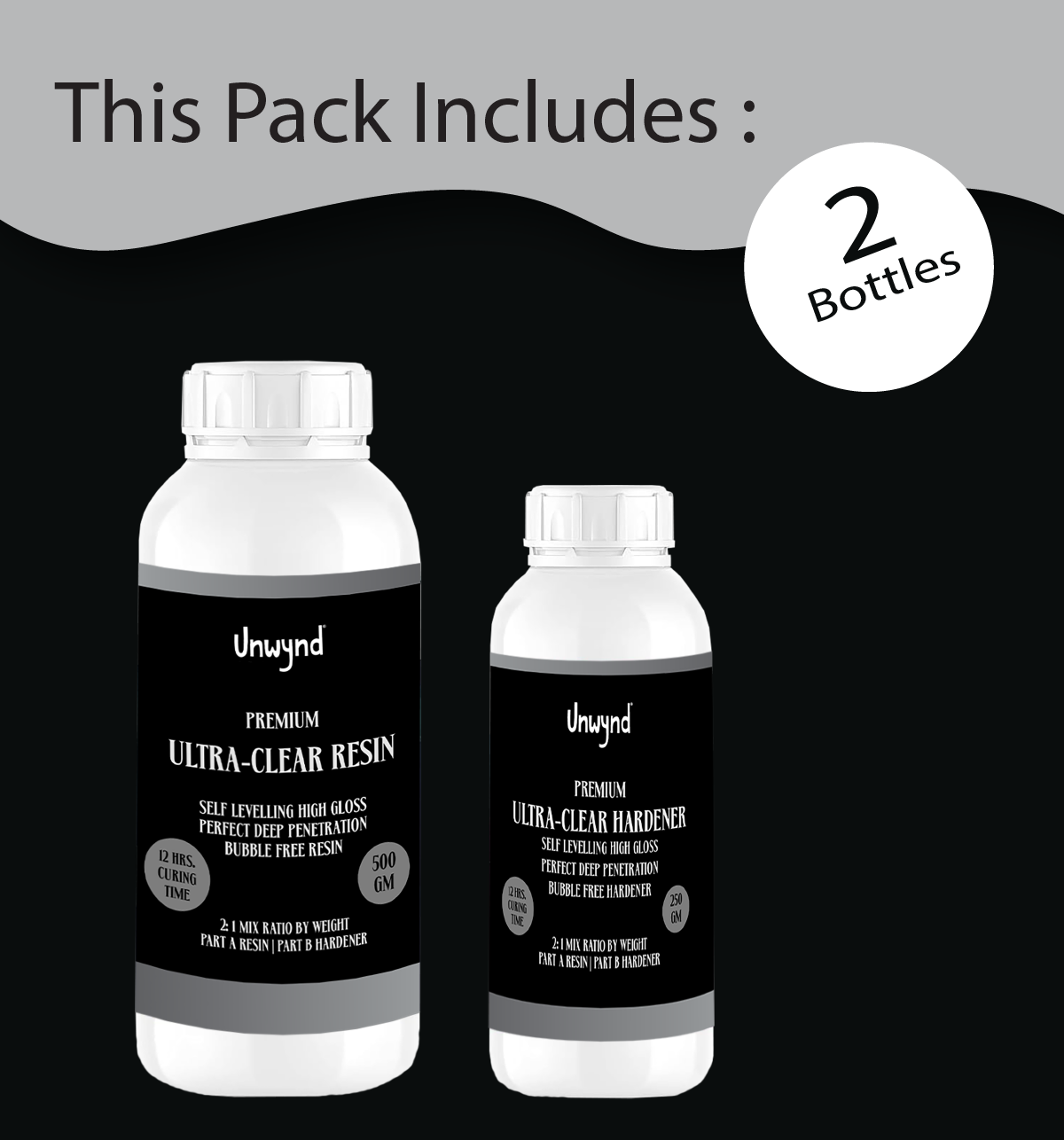 Unwynd Resin + Hardener - 500gms + 250gms