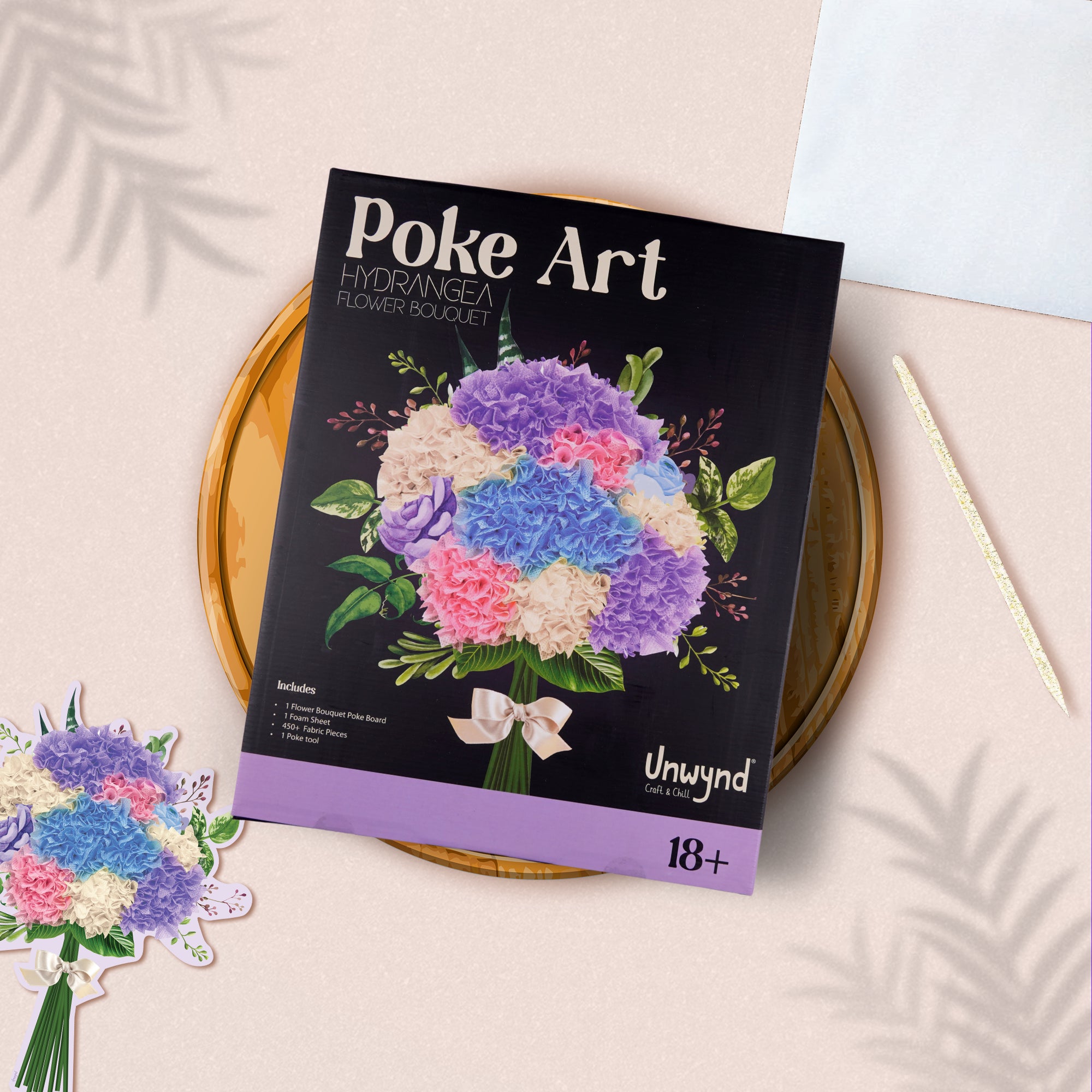 Unwynd - Poke Art Hydrangea Flower craft kit
