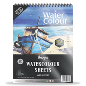 Unwynd Watercolor Sheet 100% Cotton Pack Of 10 Sheets 300gsm - A4