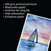 Unwynd Watercolor Sheet 100% Cotton Pack Of 10 Sheets 300gsm - A4