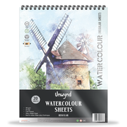 Unwynd Watercolorsheet-25% Cotton Pack OF 20 Sheet 300gsm - A5