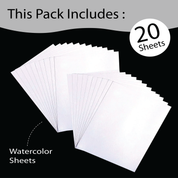 Unwynd Watercolorsheet-25% Cotton Pack OF 20 Sheet 300gsm - A5