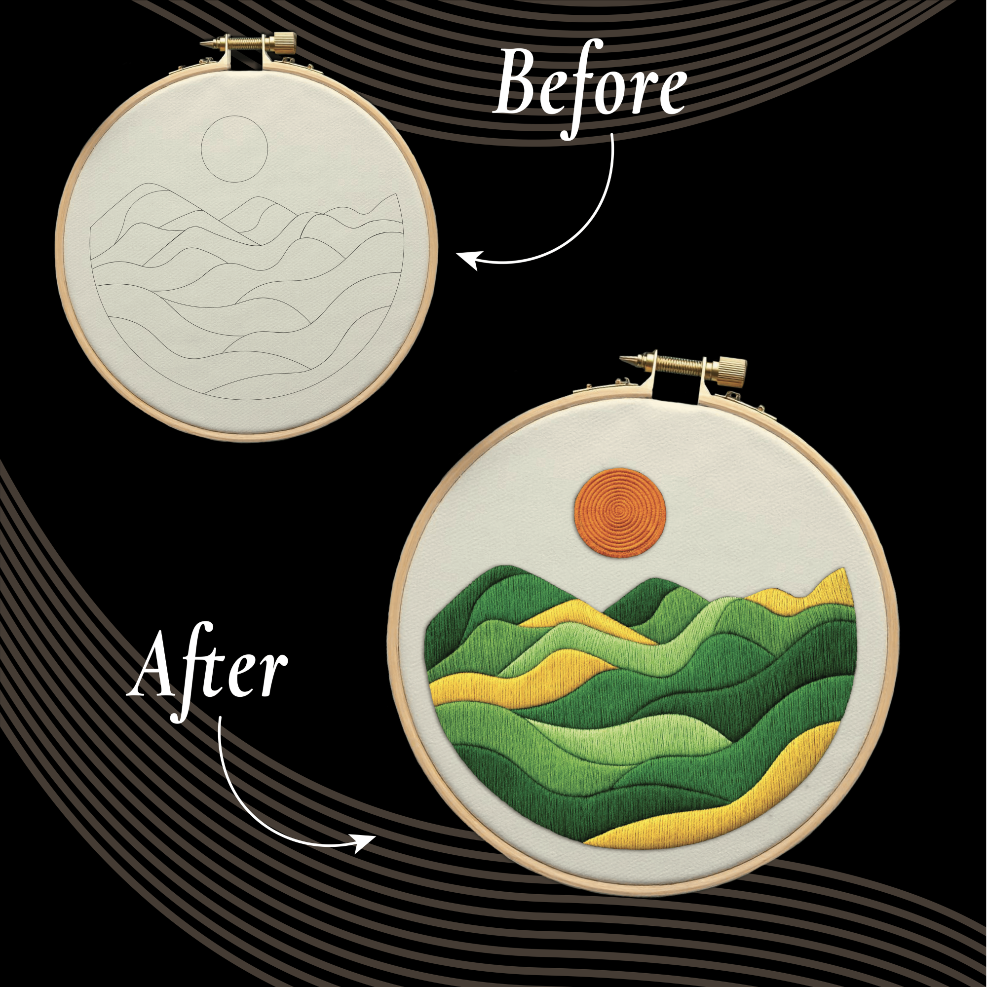 Unwynd Embroidery Kit – The Landscape Edition