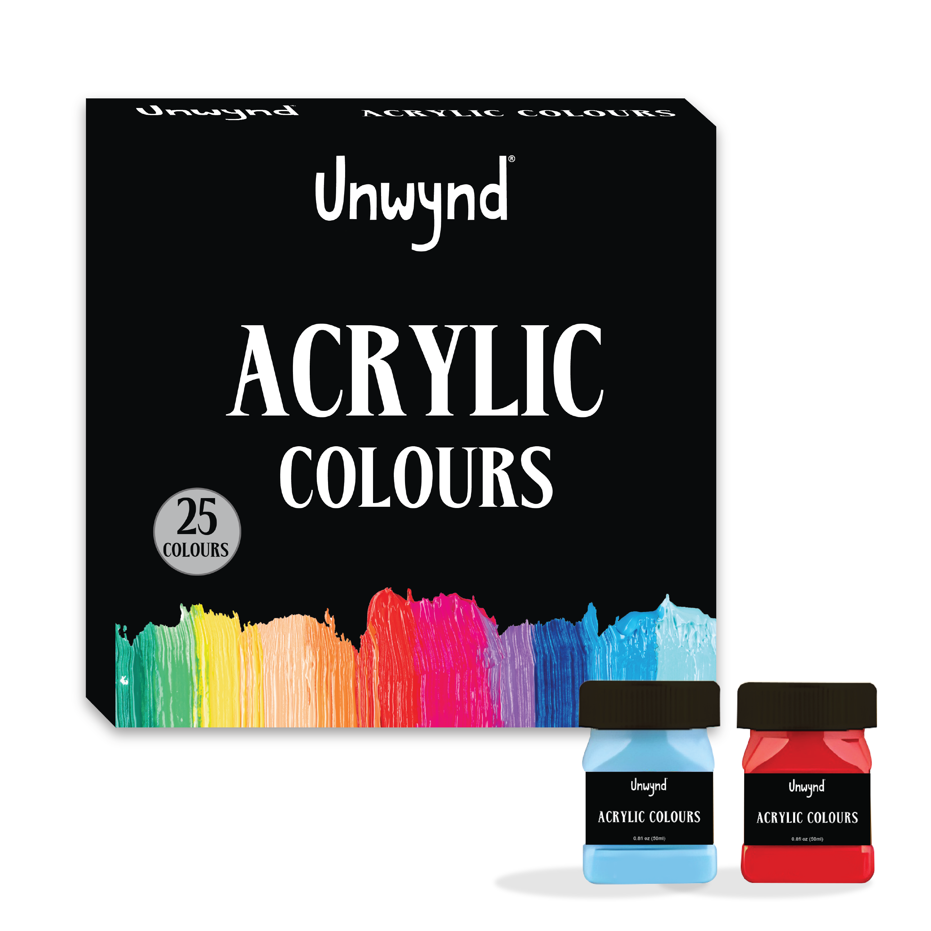 Unwynd Acrylic Colours 25 x 50