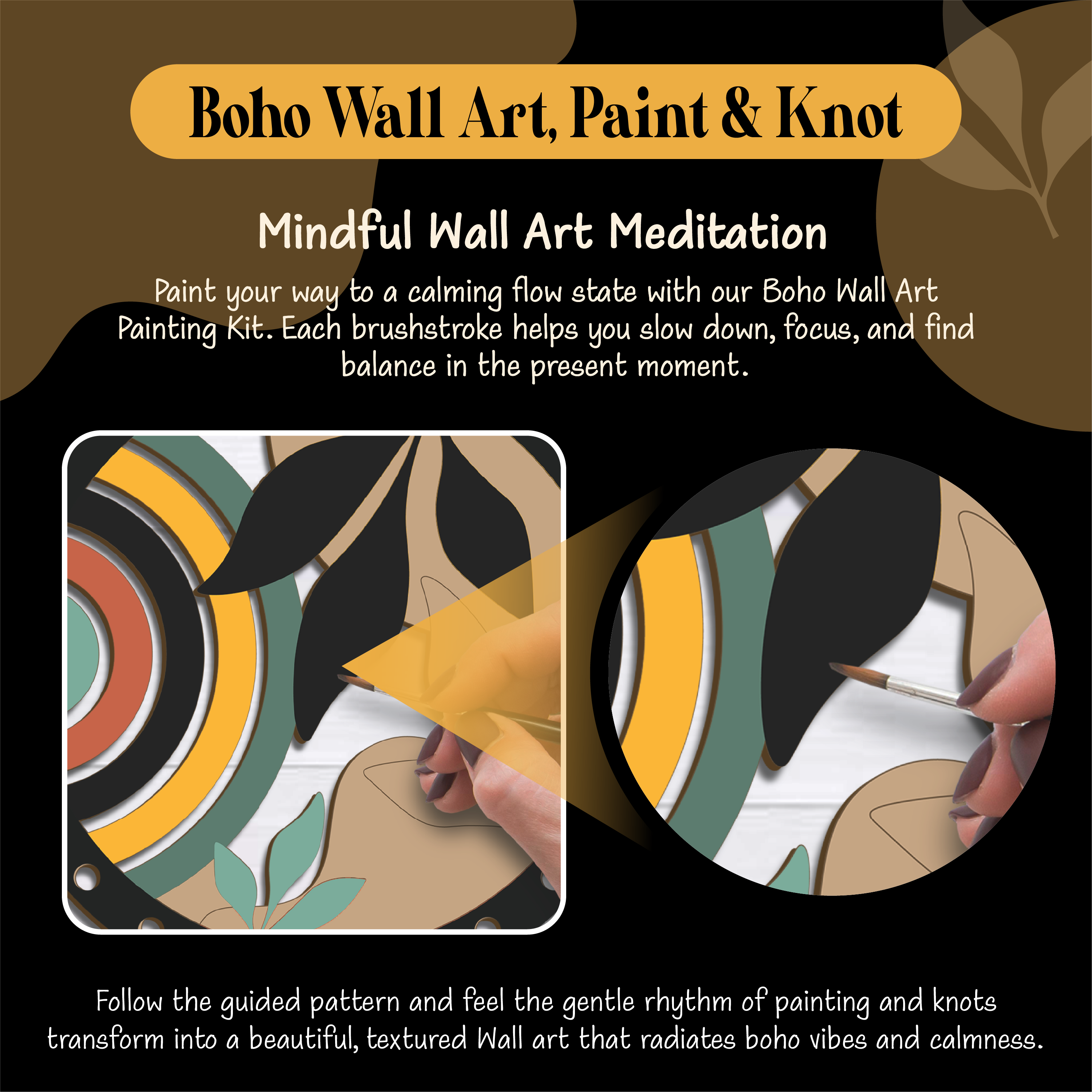 Boho Wall Art - MDF Painting