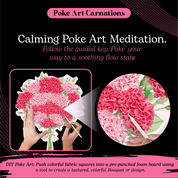 Poke Art Carnations Flower Bouquet