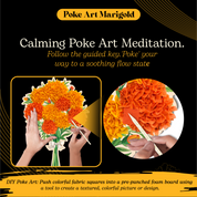 Poke Art Marigold Flower Bouquet