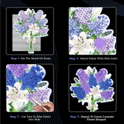 Poke Art Lavender Flower Bouquet