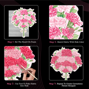 Poke Art Carnations Flower Bouquet