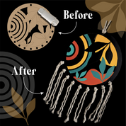 Boho Wall Art - MDF Painting