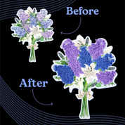 Poke Art Lavender Flower Bouquet