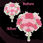 Poke Art Carnations Flower Bouquet