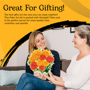 Poke Art Marigold Flower Bouquet