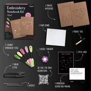 Unwynd Embroidery Notebook Kit – Floral