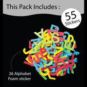 Unwynd Capital Alphabet Foam Stickers - Pack of 55