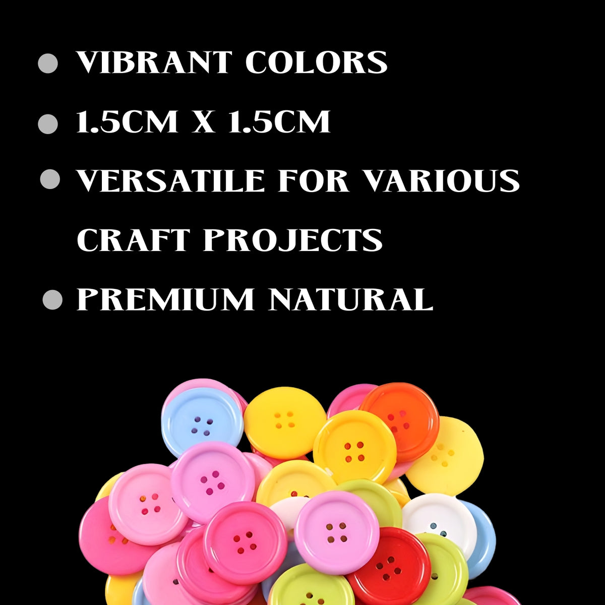 Unwynd Colourful Buttons Large - Pack of 50