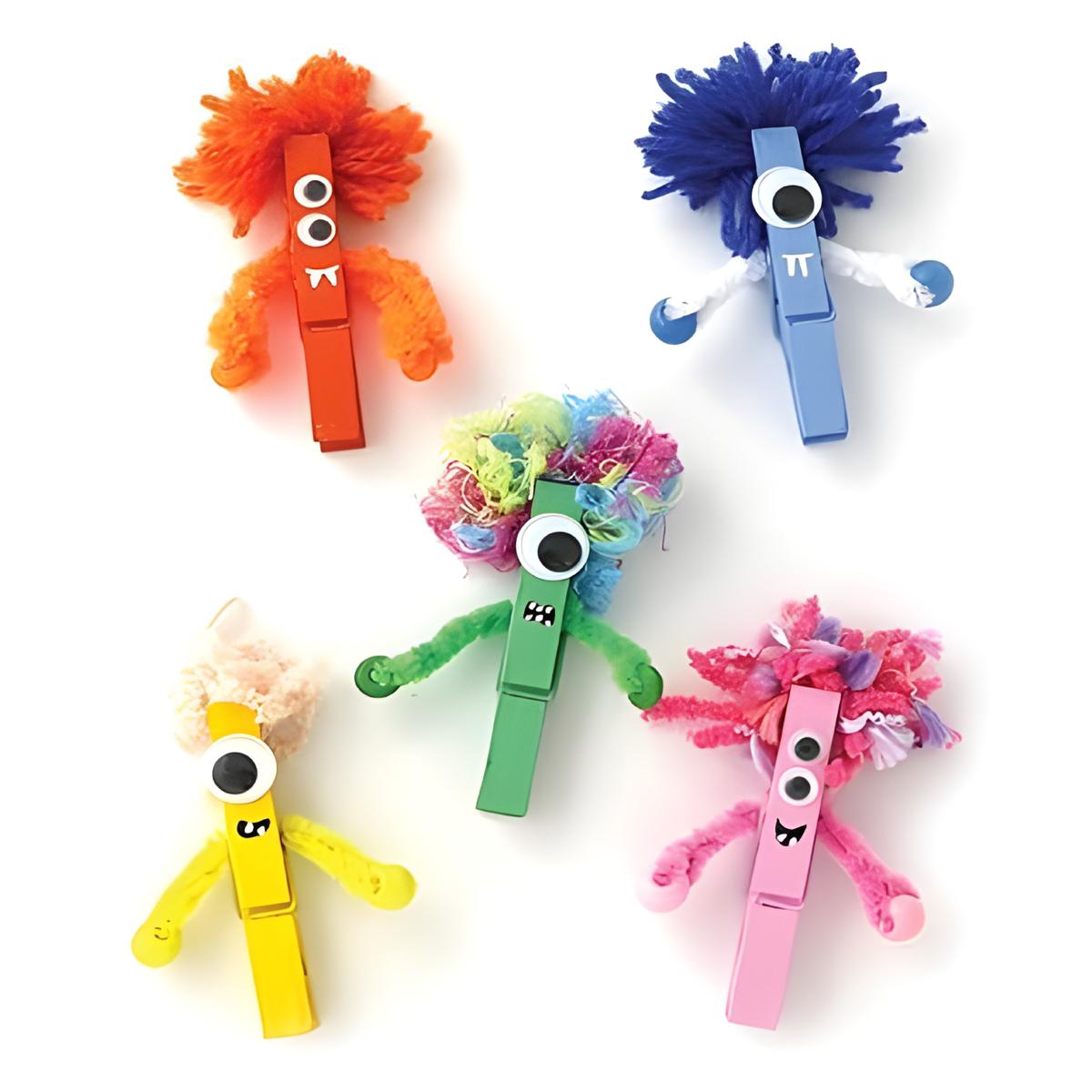 Unwynd Wooden Pegs Colourful Medium - Pack of 50