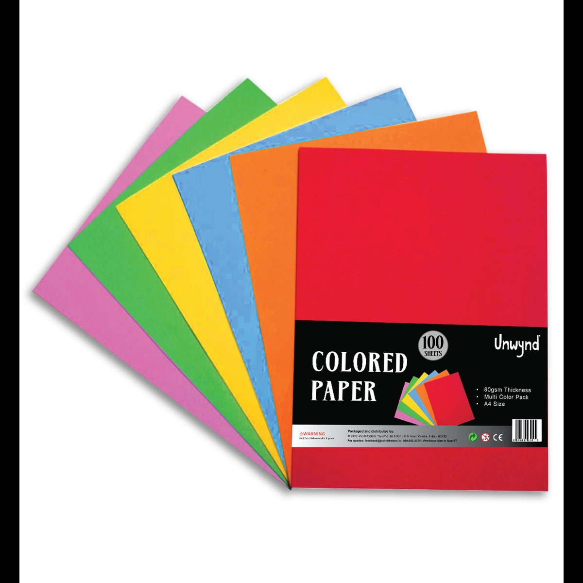 Unwynd Colored Paper - Pack of 100