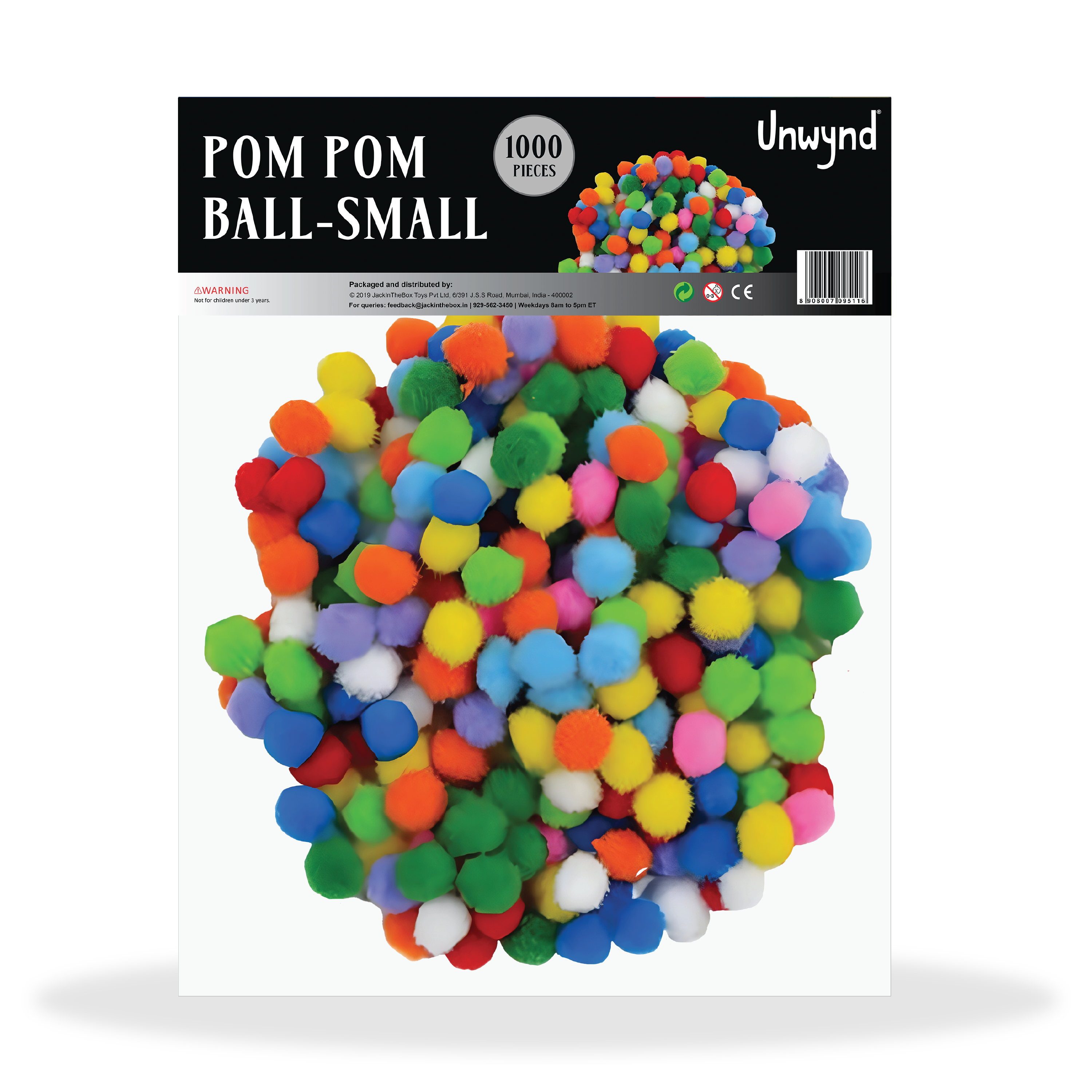 Unwynd Craft Pom Pom Ball Small 1cm 1000pcs