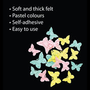 Unwynd Butterfly Felt Stickers - Pack of 50