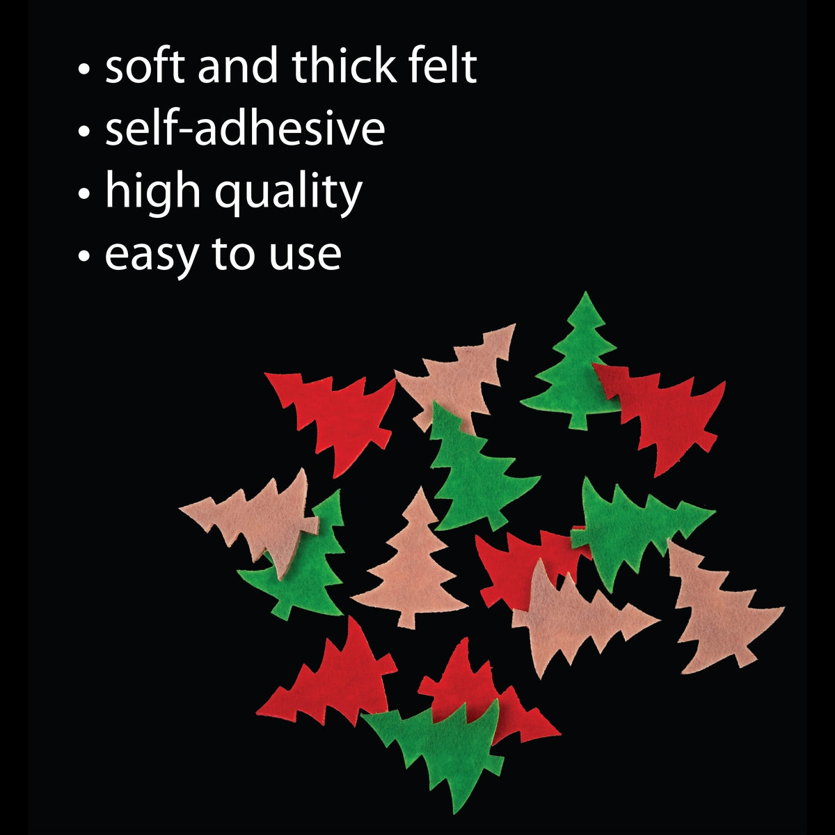 Unwynd Christmas Tree Felt Stickers - Pack of 40