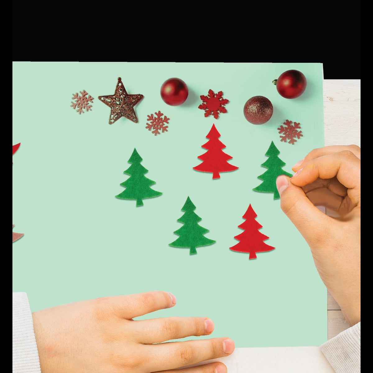 Unwynd Christmas Tree Felt Stickers - Pack of 40