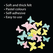 Unwynd Butterfly Felt Stickers - Pack of 50