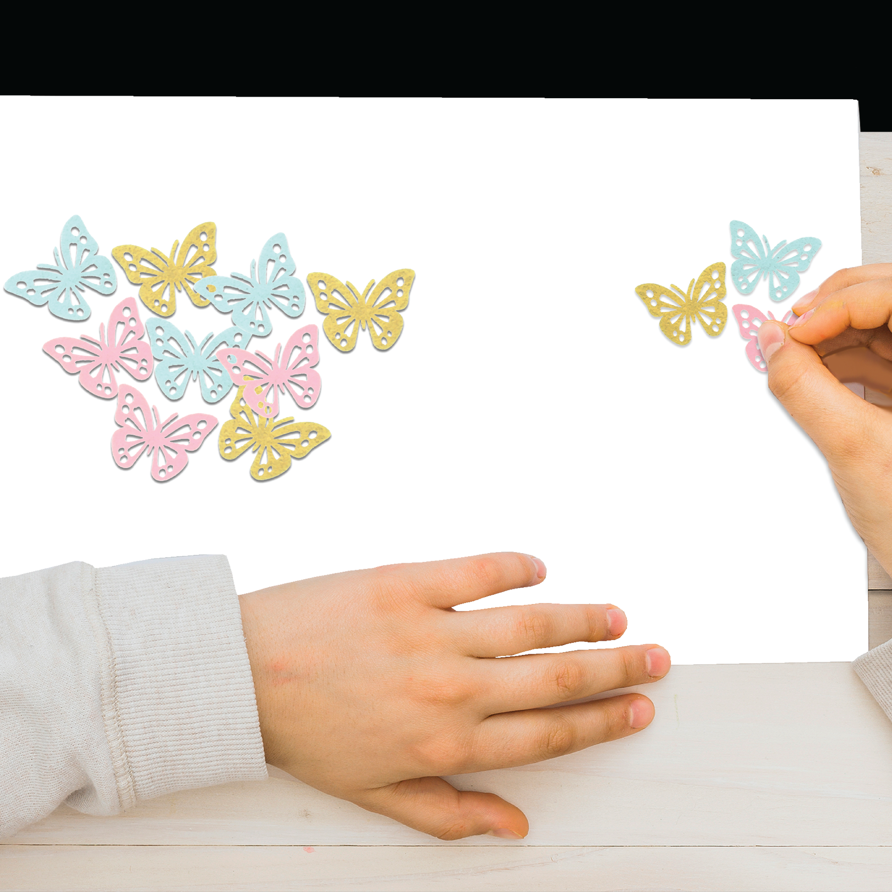 Unwynd Butterfly Felt Stickers - Pack of 50