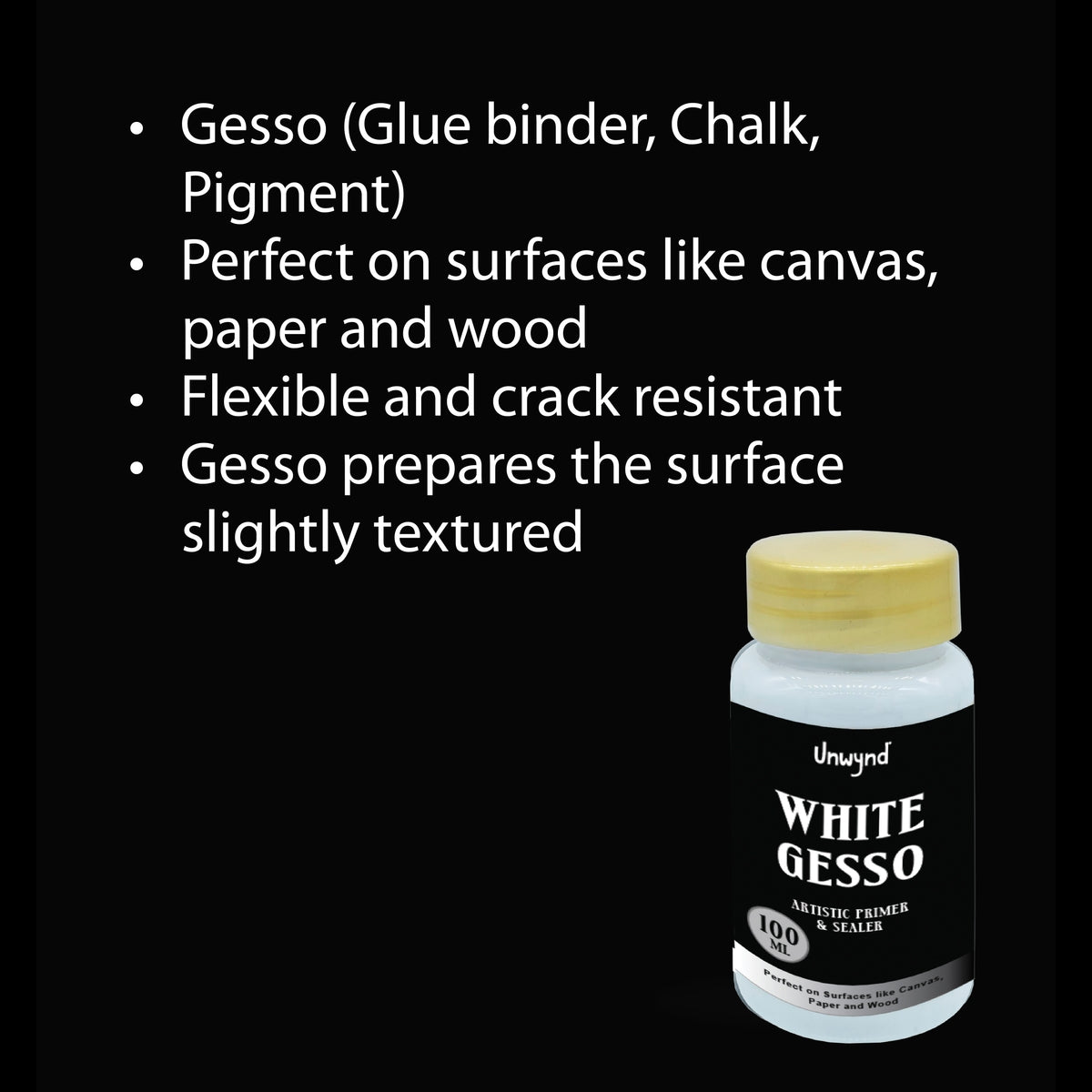 Unwynd Artist Gesso 100ml White