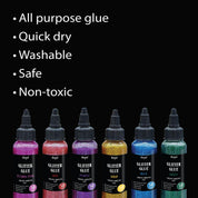 Unwynd Glitter Glue Set of 6 - 50gms