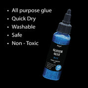 Unwynd Glitter Glue Blue - 50gms