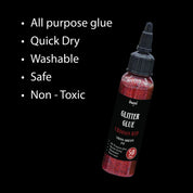 Unwynd Glitter Glue Crimson Red - 50gms