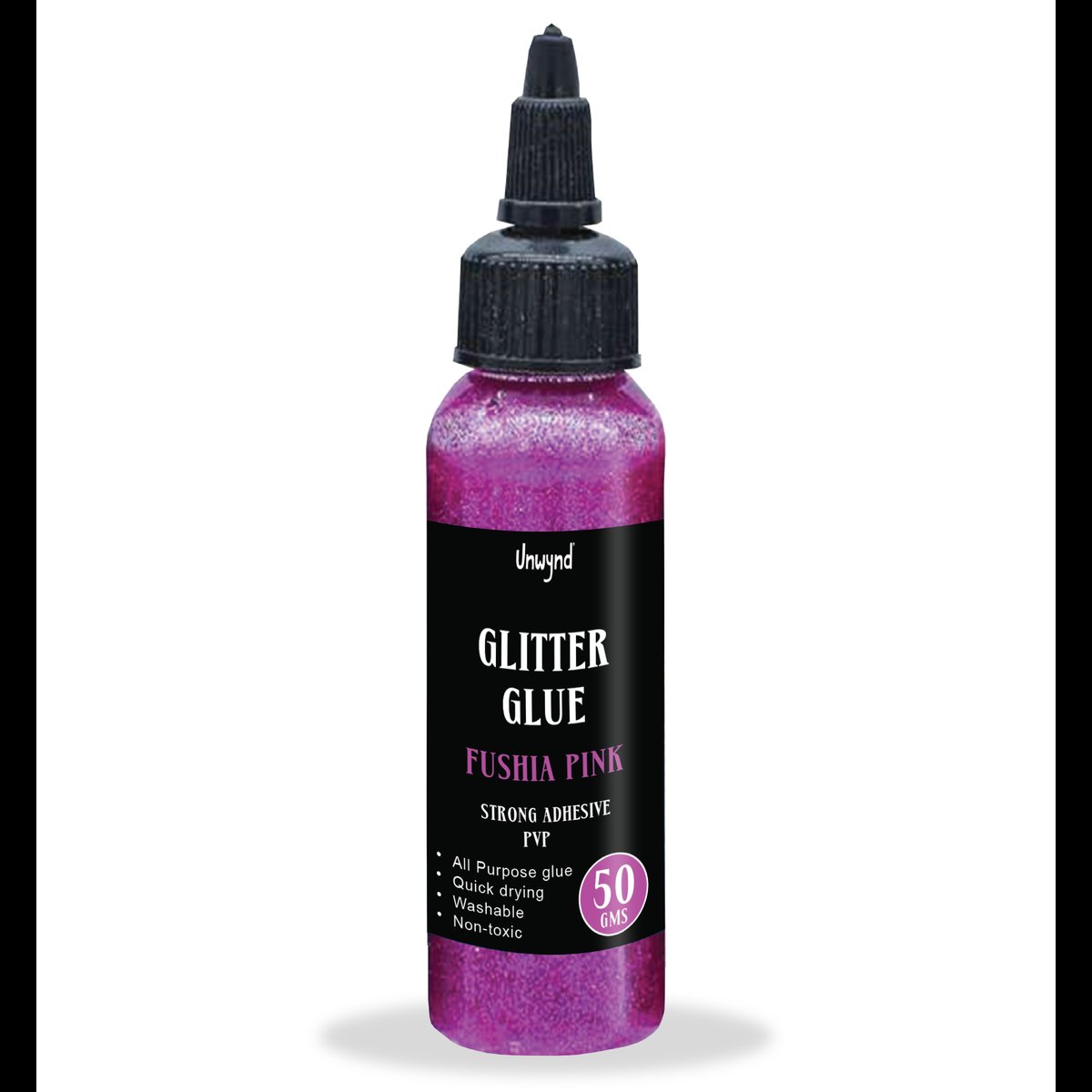 Unwynd Glitter Glue Fuschia Pink - 50gms