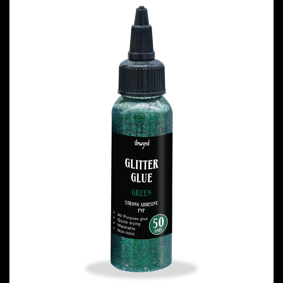 Unwynd Glitter Glue Green - 50gms