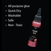 Unwynd Glitter Glue Red - 50gms