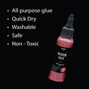 Unwynd Glitter Glue Red - 50gms