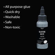 Unwynd Glitter Glue Silver 70ml