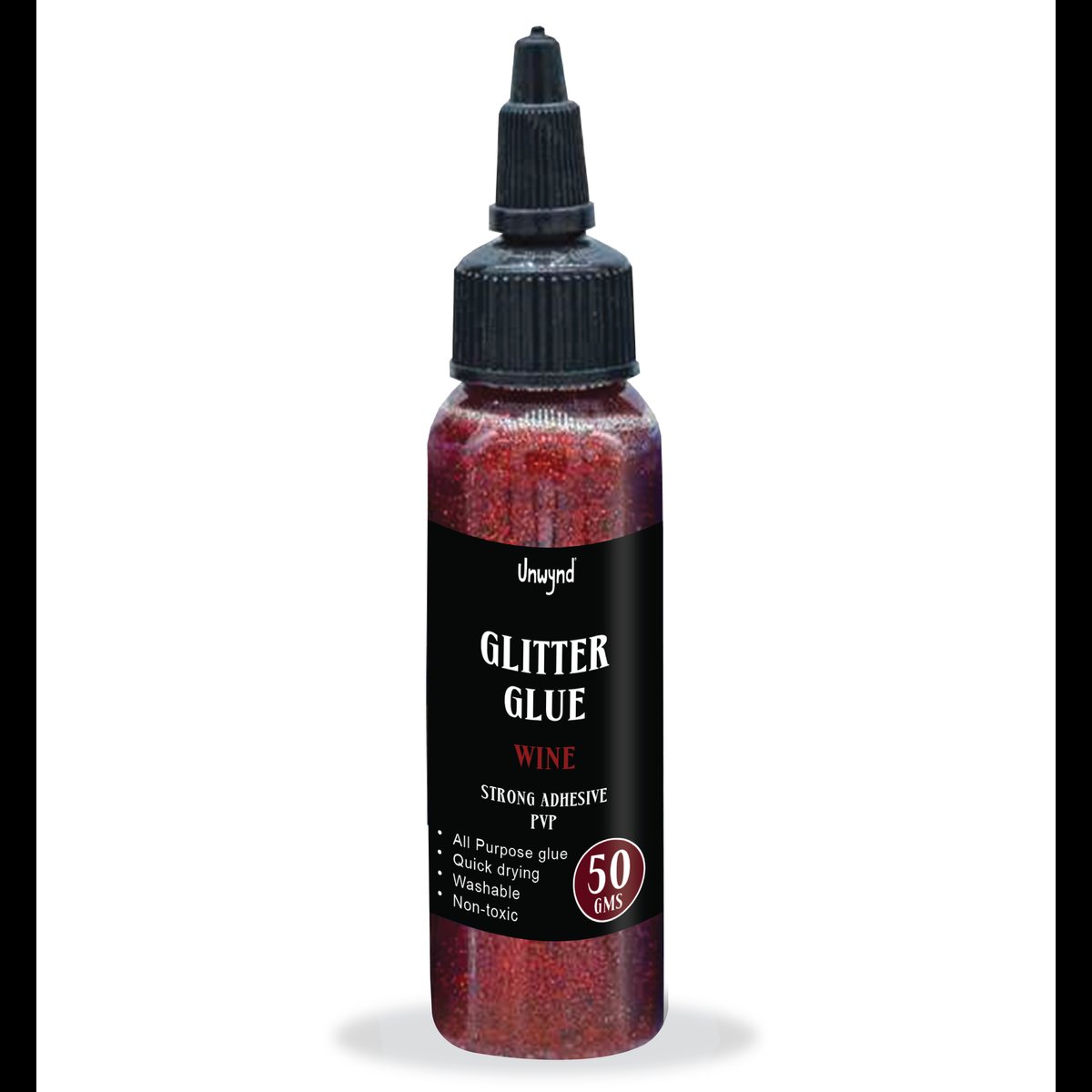 Unwynd Glitter Glue Wine - 50gms